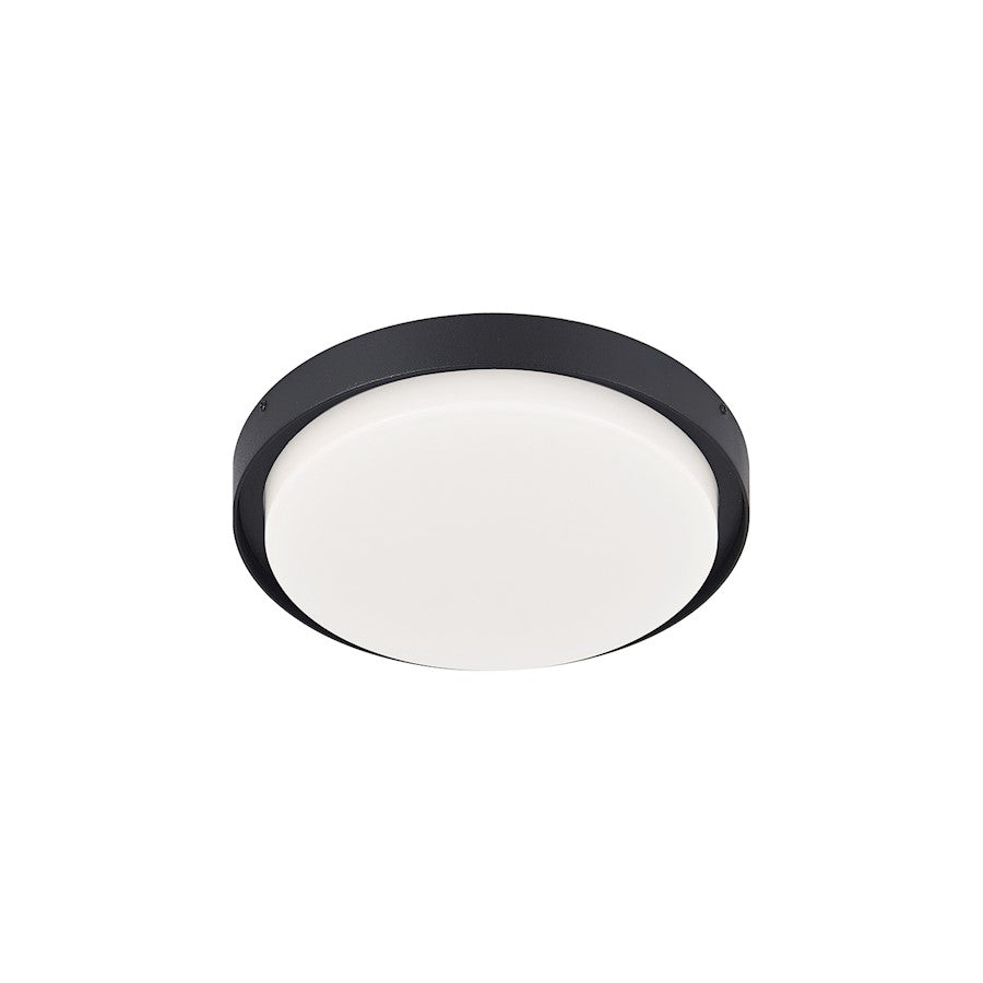 Kuzco Bailey LED Exterior Ceiling Mount, Black/Frosted PC Diffuser - EC44509-BK