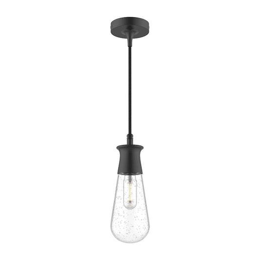 Alora Mood Marcel 1 Light 4" Pendant, Clear Bubble/Black - EP464001BKCB