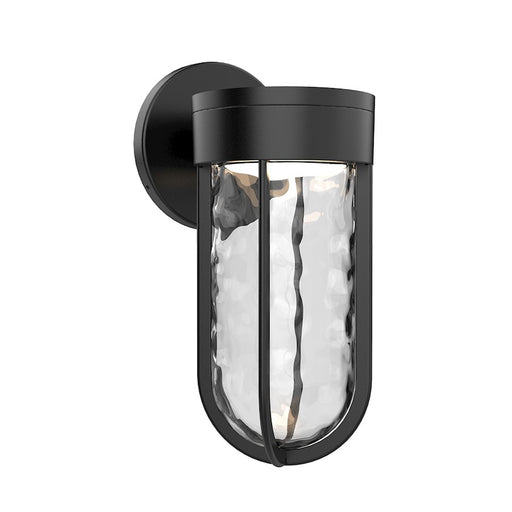 Kuzco Davy 9" LED Exterior Wall Sconce, Black/Frosted PC Diffuser - EW17611-BK