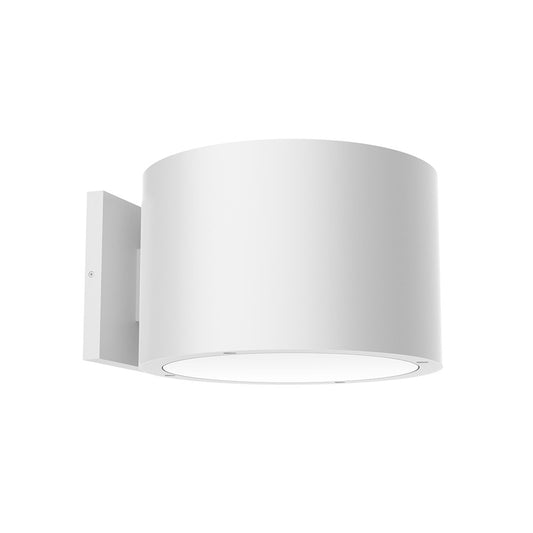 Kuzco Lamar LED Exterior Wall Sconce, White/Frosted PC Diffuser - EW19408-WH