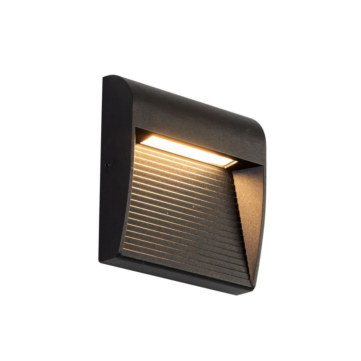 Kuzco Casa 5in 1-Light Outdoor Wall Sconce | Modern Black Aluminum and Clear Glass | Entryway & Covered Patio | Model EW27905-BK