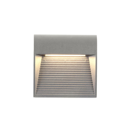 Kuzco Casa 5in 1-Light Exterior Wall Sconce | Modern Grey Aluminum and Clear Glass | Outdoor Entryway & Wet Location | Model EW27905-GY