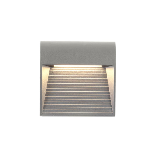 Kuzco Casa 5in 1-Light Exterior Wall Sconce | Modern Grey Aluminum and Clear Glass | Outdoor Entryway & Wet Location | Model EW27905-GY