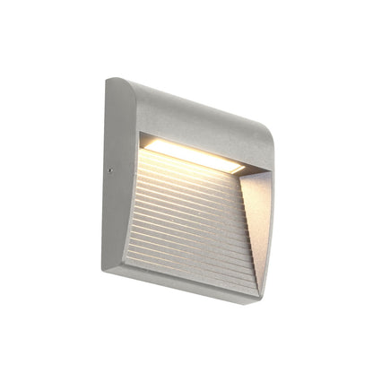 Kuzco Casa 5in 1-Light Exterior Wall Sconce | Modern Grey Aluminum and Clear Glass | Outdoor Entryway & Wet Location | Model EW27905-GY