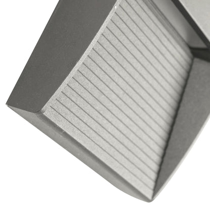Kuzco Casa 5in 1-Light Exterior Wall Sconce | Modern Grey Aluminum and Clear Glass | Outdoor Entryway & Wet Location | Model EW27905-GY