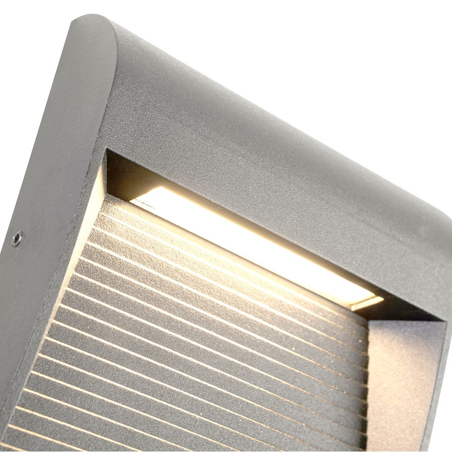Kuzco Casa 5in 1-Light Exterior Wall Sconce | Modern Grey Aluminum and Clear Glass | Outdoor Entryway & Wet Location | Model EW27905-GY