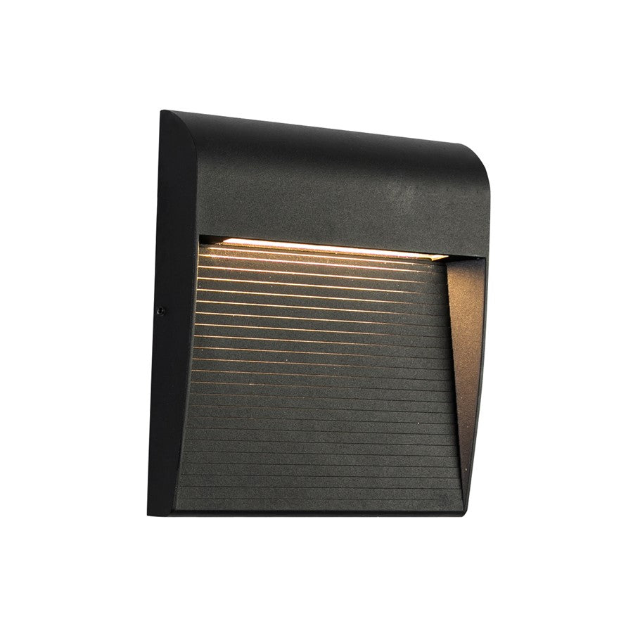 Kuzco Casa 7in LED Exterior Wall Sconce | Black Aluminum and Clear Glass | Entryway & Patio Downlight | 1700lm 3000K Wet Rated | Model EW27907-BK