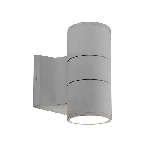 Kuzco Lund 7" LED Exterior Sconce, Gray/Clear/Aluminum Reflector - EW3207-GY