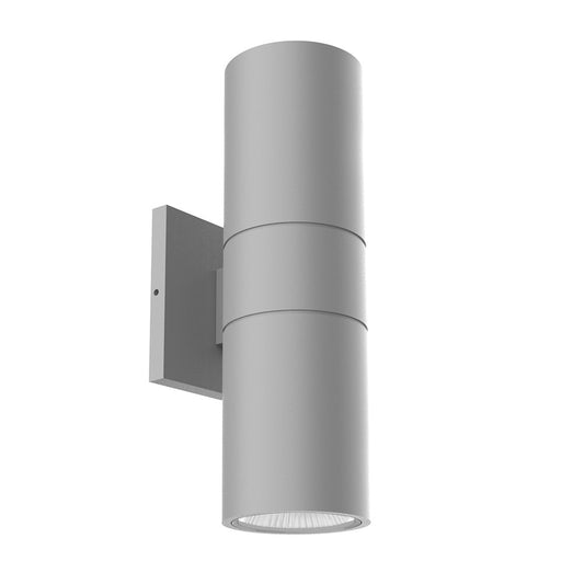 Kuzco Lund 12" LED Exterior Sconce, Gray/Clear/Aluminum Reflector - EW3212-GY