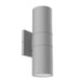Kuzco Lund 12" LED Exterior Sconce, Gray/Clear/Aluminum Reflector - EW3212-GY
