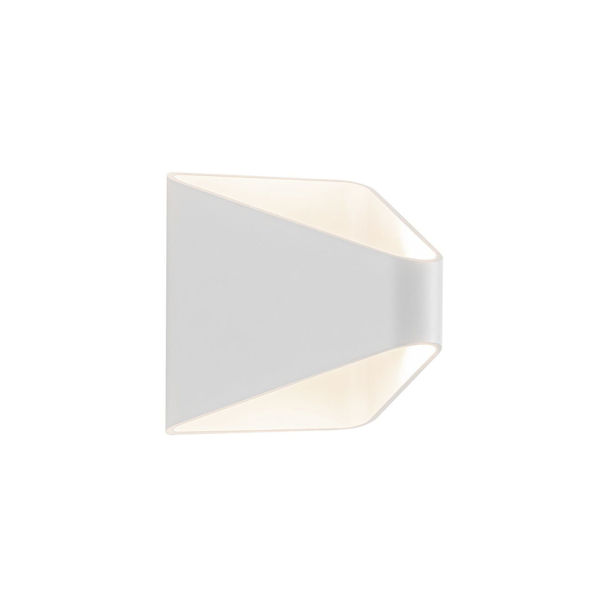 Kuzco Ellis 6in 1-Light Exterior Wall Sconce | Modern White Aluminum and Clear Glass | Entryway & Covered Porch | Model EW33806-WH-UNV-010