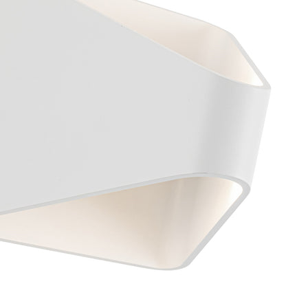 Kuzco Ellis 6in 1-Light Exterior Wall Sconce | Modern White Aluminum and Clear Glass | Entryway & Covered Porch | Model EW33806-WH-UNV-010