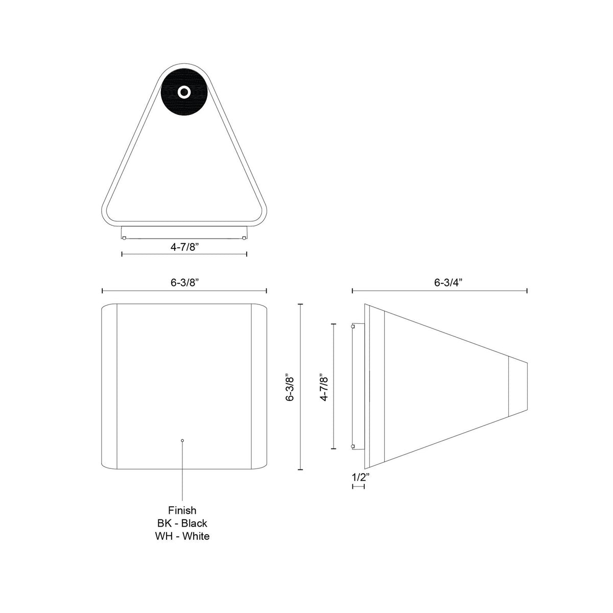 Kuzco Ellis 6in 1-Light Exterior Wall Sconce | Modern White Aluminum and Clear Glass | Entryway & Covered Porch | Model EW33806-WH-UNV-010