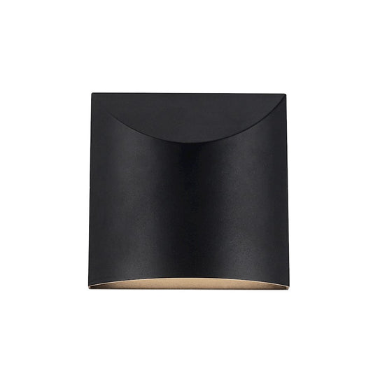 Kuzco Lenox 8in Exterior Wall Sconce | Die-Cast Aluminum Black with Clear Glass | Outdoor Downlight for Entryways & | Model EW46308-BK-UNV-3CCT