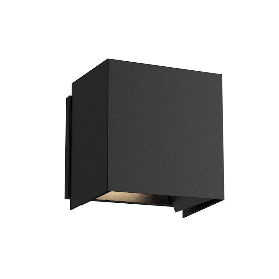 Kuzco Helsinki 6" LED Exterior Wall Sconce, Black/Clear Acrylic - EW48006-BK-UNV