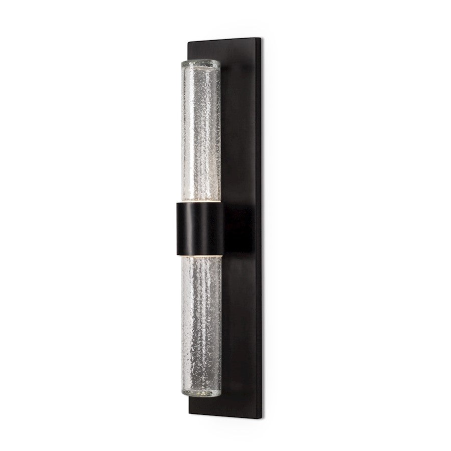 Kuzco Copenhagen 18" LED Exterior Wall Sconce, Black/Clear Molded - EW48218-BK