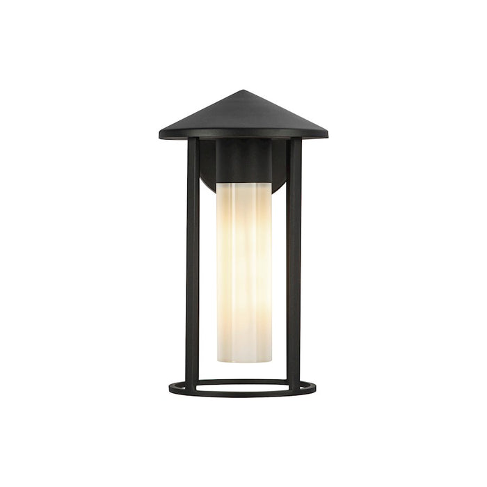 Alora Mood Tenko 1 Light 12" Exterior Wall, Black/Glossy Opal - EW526312BKGO