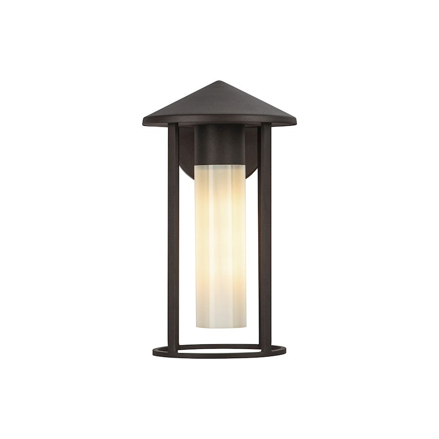 Alora Mood Tenko 1 Light 12" Exterior Wall, Bronze/Glossy Opal - EW526312BZGO