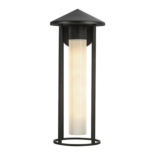 Alora Mood Tenko 1 Light 18" Exterior Wall, Black/Glossy Opal - EW526318BKGO