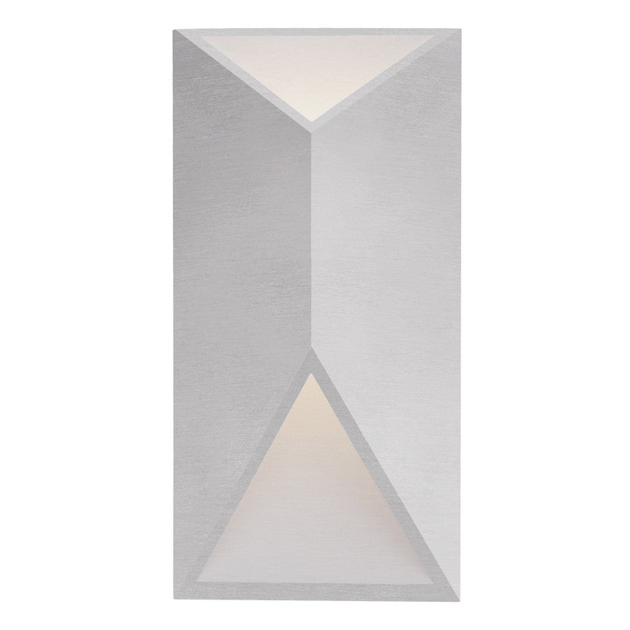 Kuzco Indio 12" LED Exterior Wall Sconce, Nickel/Acrylic Diffuser - EW60312-BN