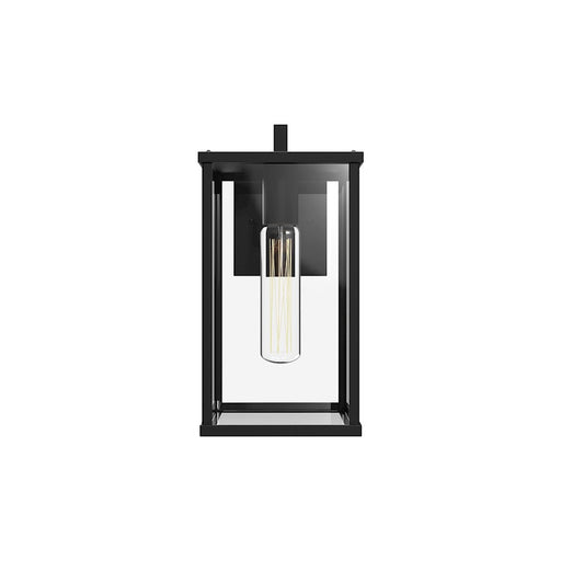 Alora Mood Brentwood 1Lt 12" Exterior Sconce, Clear/Black/Clear - EW652505BKCL