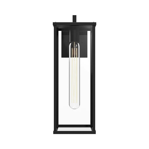 Alora Mood Brentwood 1Lt 17" Exterior Sconce, Clear/Black/Clear - EW652707BKCL