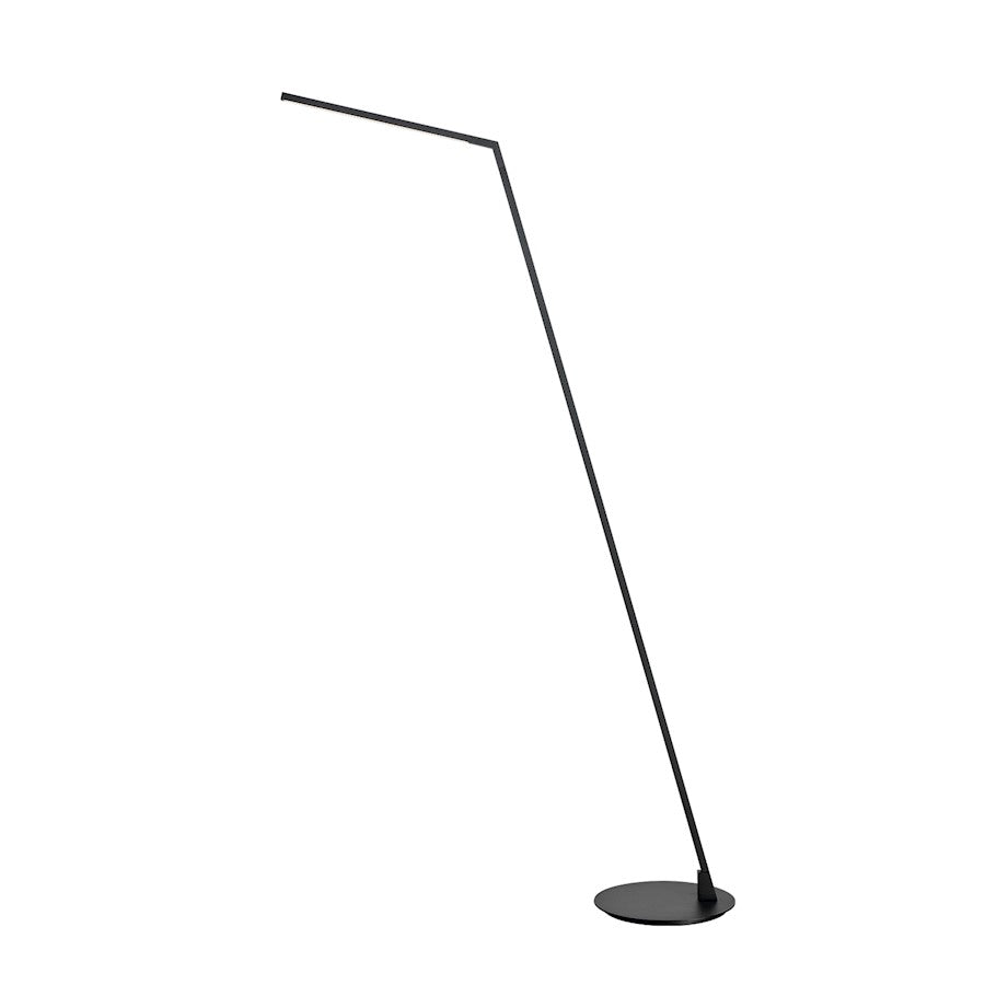 Kuzco Miter 58" LED Floor Lamp, Black/White Acrylic Diffuser - FL25558-BK