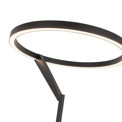 Kuzco Roda 66in Floor Lamp | Scandinavian Minimalist Black Aluminum and Steel with Frosted Acrylic Lens | Living Room & Bedroom | Model FL27766-BK