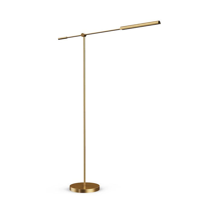 Alora Astrid 55" LED Floor Lamp, Metal/Vintage Brass/Clear - FL316655VBMS