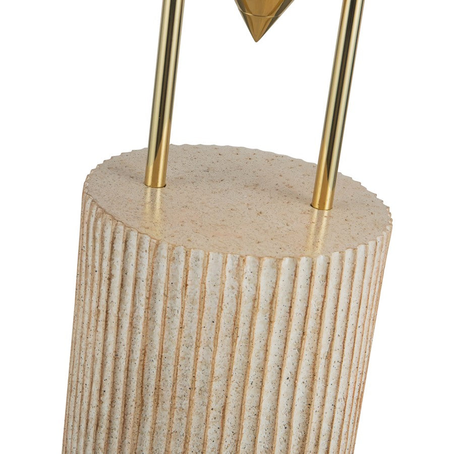 Kuzco Versus 67" Brass Floor Lamp, Patina Brass