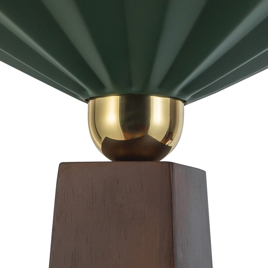 Kuzco Furrow 65" Green Floor Lamp, Pine Green