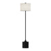 Alora Mood Issa 1Lt 61" Floor Lamp, Black/Ivory Linen/Gold/Silver - FL418761MBIL