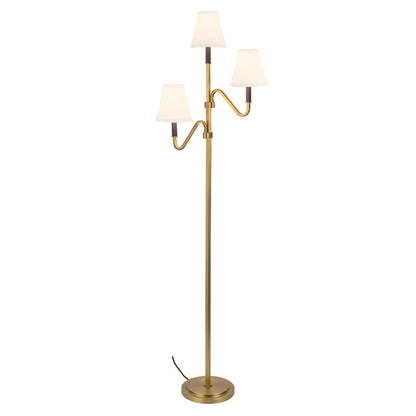 Kuzco Sloan 68" Gold Floor Lamp, Brushed Gold/White Linen - FL445368BGWL
