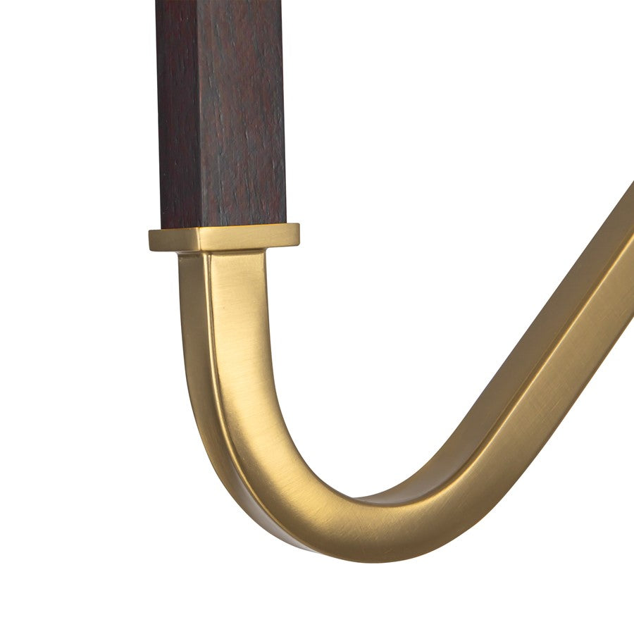 Kuzco Sloan 68" Gold Floor Lamp, Brushed Gold/White Linen