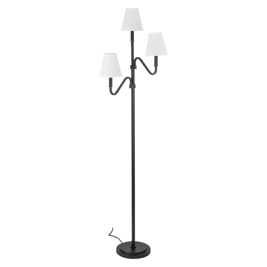 Kuzco Sloan 68" Black Floor Lamp, Matte Black/White Linen