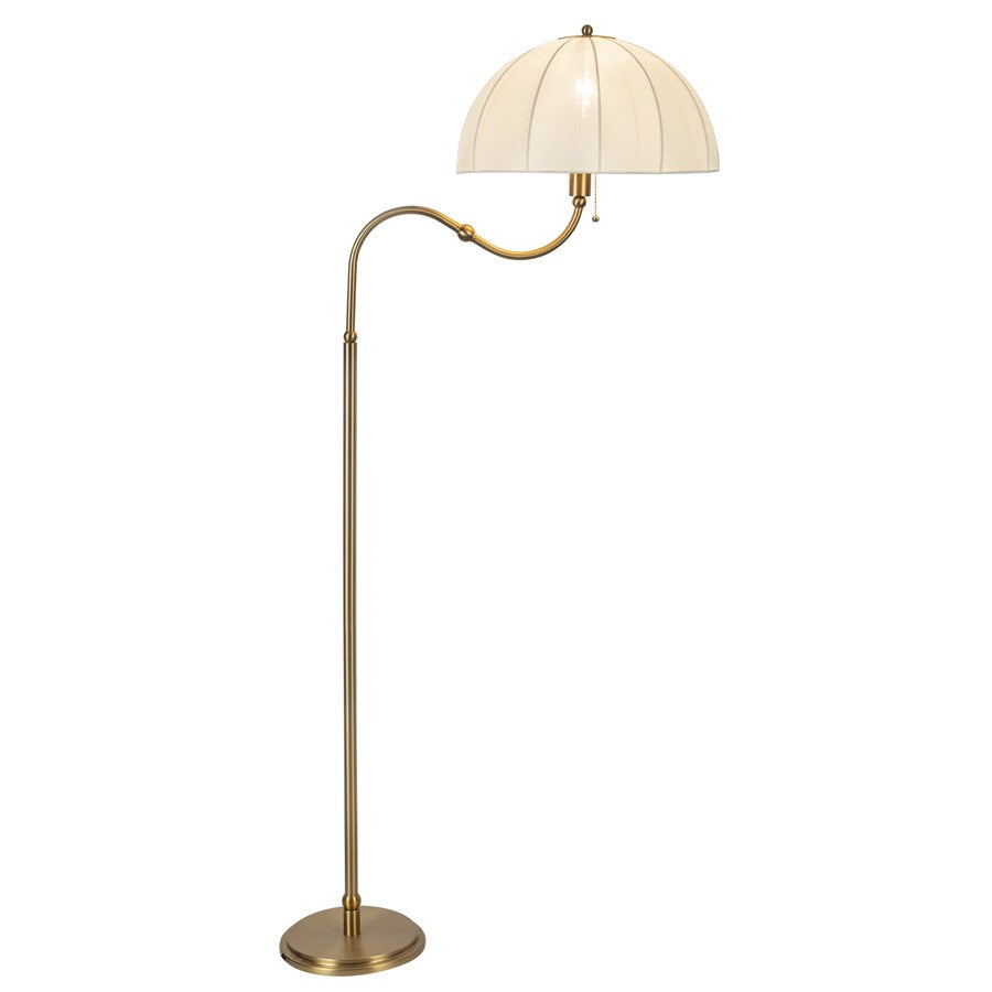 Kuzco Crosby 68" Socket Floor Lamp, Brushed Gold/Spandex Shade - FL661068BG