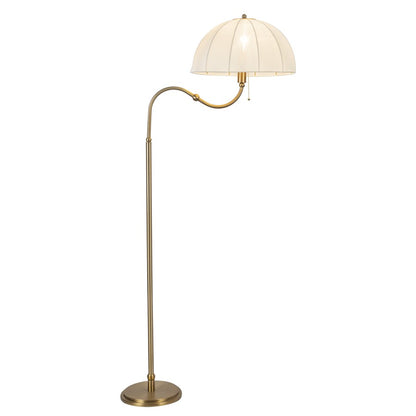 Kuzco Crosby 68" Socket Floor Lamp, Brushed Gold/Spandex Shade