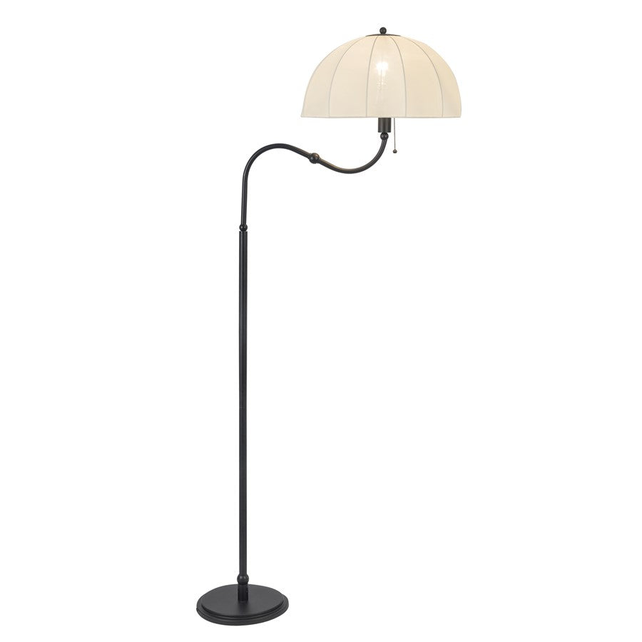 Kuzco Crosby 68" Socket Floor Lamp, Matte Black/Spandex Shade - FL661068MB