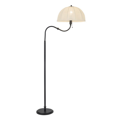 Kuzco Crosby 68" Socket Floor Lamp, Matte Black/Spandex Shade
