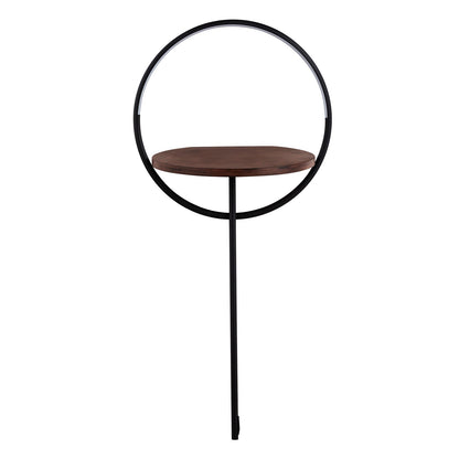 Kuzco Maya 18in LED Floor Lamp | Modern Black Steel and Walnut Wood with White Silicone | Bedroom & Living Room Leaning Lamp | Model FL83818-BK-WT