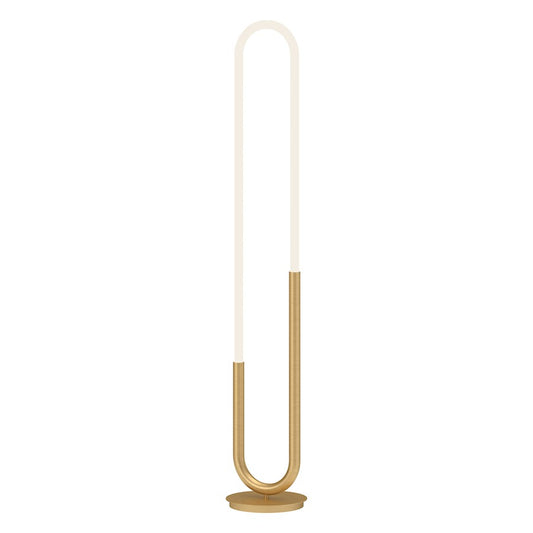 Kuzco Huron LED Floor Lamp, Brushed Gold/Frosted Acrylic Diffuser - FL95150-BG