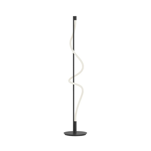 Kuzco Cursive 12" LED Floor Lamp, Black/Frosted Acrylic Diffuser - FL95360-BK