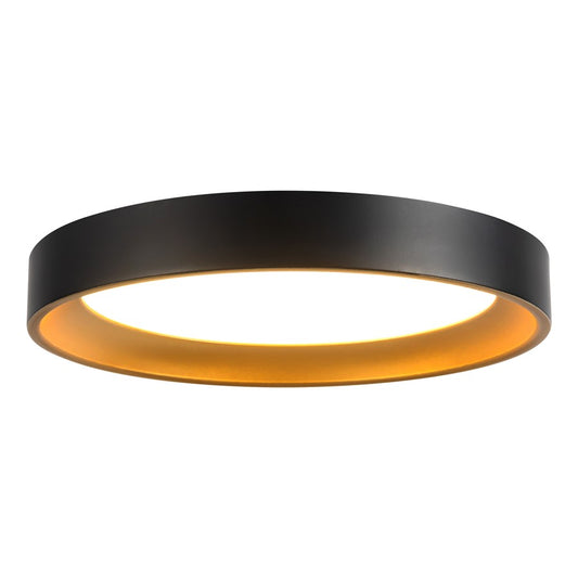 Kuzco Nix 9" Blk Dim LED Flush Mount, Blk/Gold - FM0702609BKGD