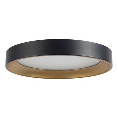 Kuzco Nix 9" Black Dimmable LED Flush Mount, Black/Gold