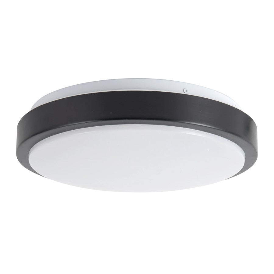 Kuzco Yanis 12" Black Dimmable LED Flush Mount, Black