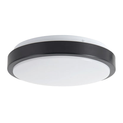 Kuzco Yanis 12" Black Dimmable LED Flush Mount, Black