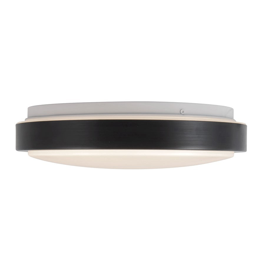 Kuzco Yanis 12" Black Dimmable LED Flush Mount, Black