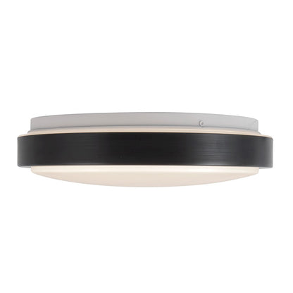 Kuzco Yanis 12" Black Dimmable LED Flush Mount, Black