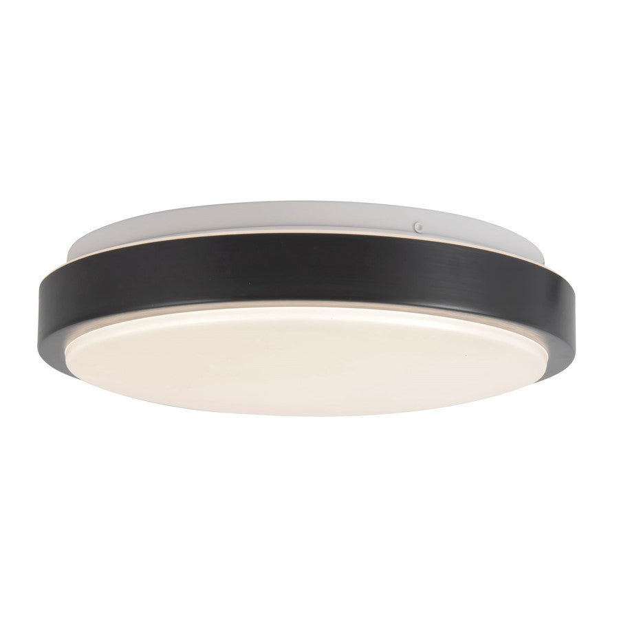 Kuzco Yanis 12" Black Dimmable LED Flush Mount, Black