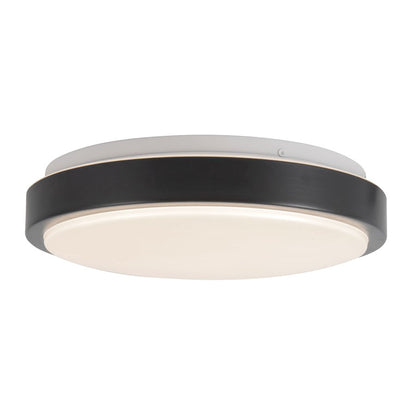 Kuzco Yanis 12" Black Dimmable LED Flush Mount, Black